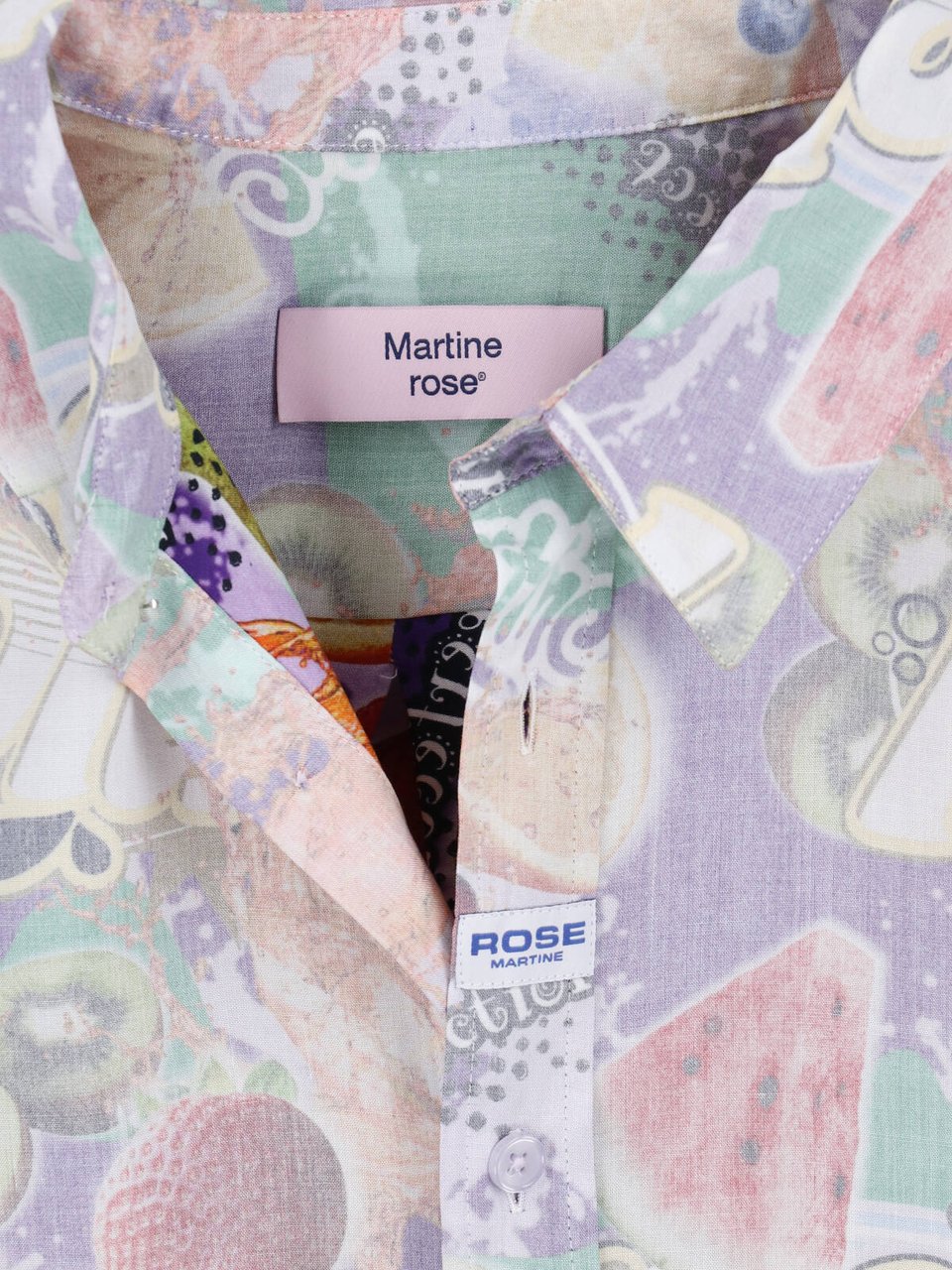Martine Rose Multicolour Abstract Print Casual Shirt Neutraal