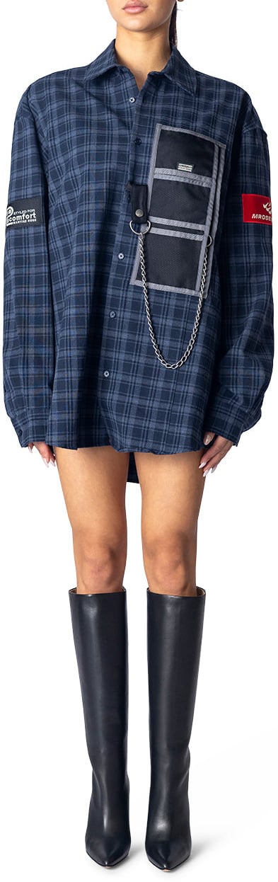 Martine Rose WALLET SHIRT BLUE NAVY Blauw