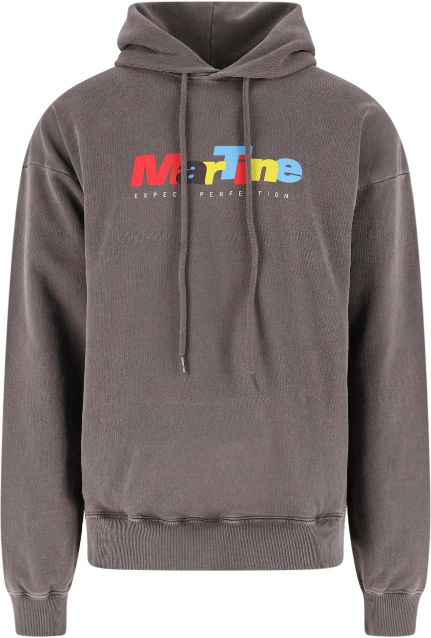 Martine Rose Brown Multicolor Logo Cotton Hoodie Bruin