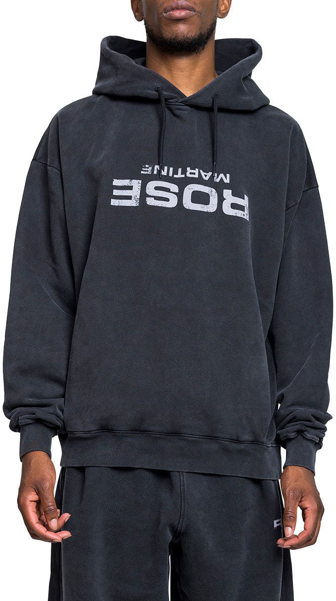 Martine Rose CLASSIC HOODIE WASHED BLACK ROSE Zwart