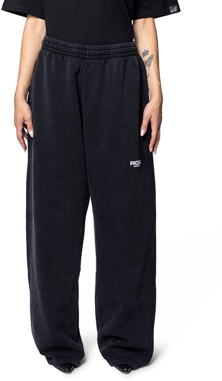 Martine Rose WIDE LEG TRACKPANT BLACK WASHED BLACK ROSE Zwart