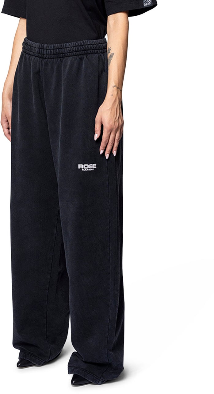 Martine Rose WIDE LEG TRACKPANT BLACK WASHED BLACK ROSE Zwart