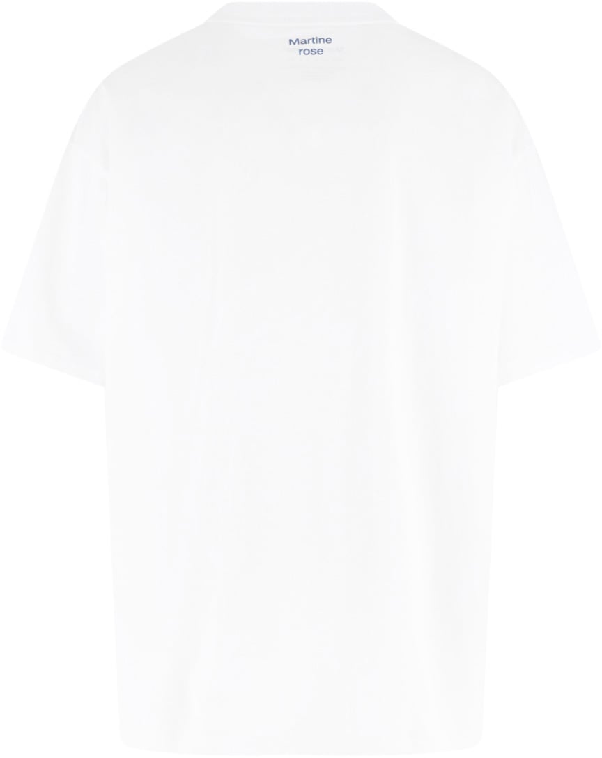 Martine Rose Multicolor Printed Cotton T-Shirt with Crew Neckline and Dropped Shoulders Wit
