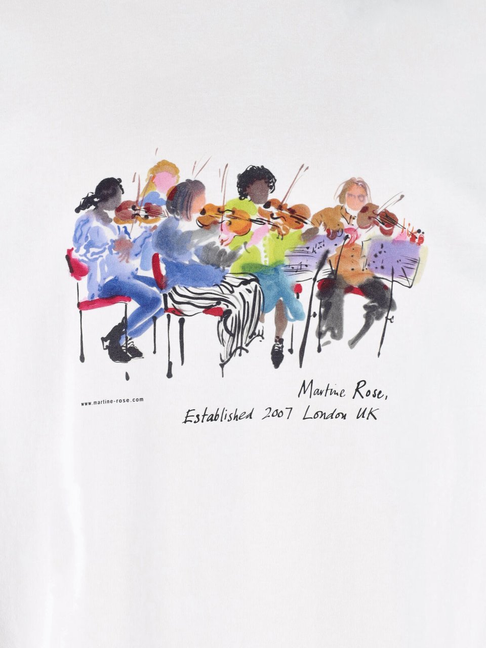 Martine Rose Multicolor Printed Cotton T-Shirt with Crew Neckline and Dropped Shoulders Wit