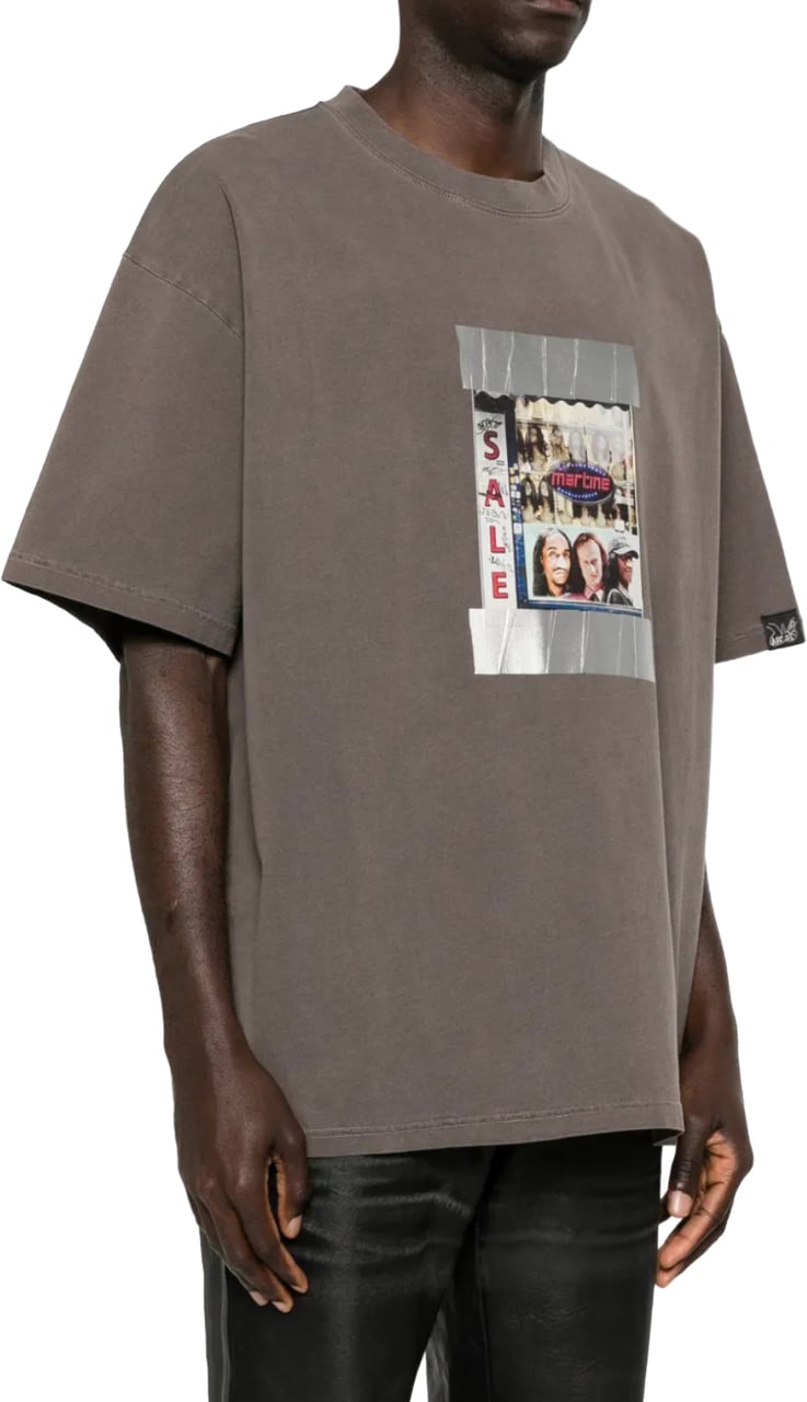 Martine Rose S/s Oversized T-shirt Brown Washed Grijs