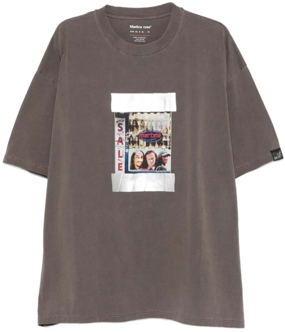 Martine Rose S/s Oversized T-shirt Brown Washed Grijs