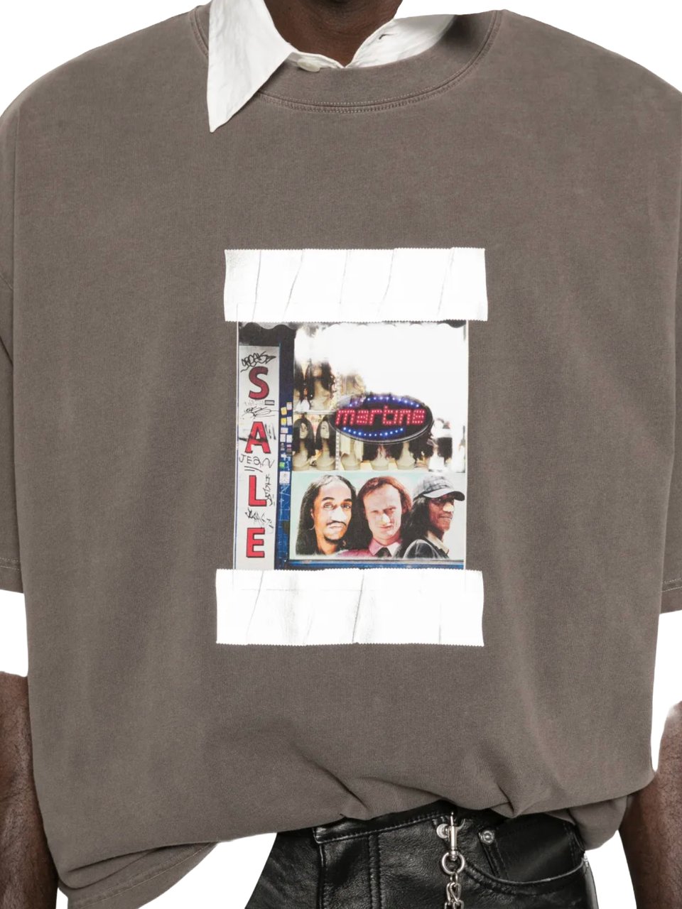 Martine Rose S/s Oversized T-shirt Brown Washed Grijs