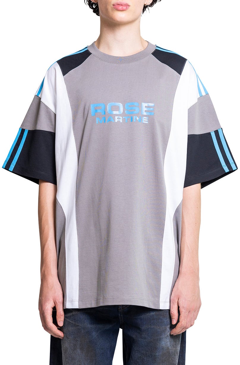 Martine Rose OVERSIZED PANELLED T-SHIRT ROSE GREY Grijs