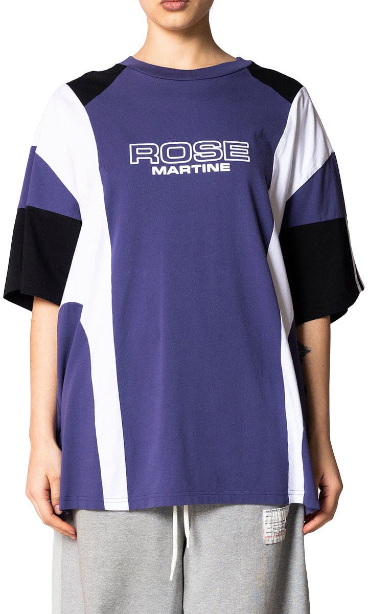 Martine Rose OVERSIZED PANELLED T-SHIRT INDIGO PURPLE Divers