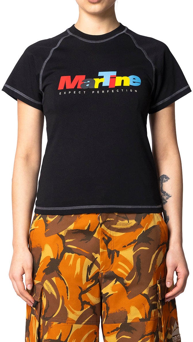 Martine Rose RAGLAN SHRUNKEN T-SHIRT BLACK Divers