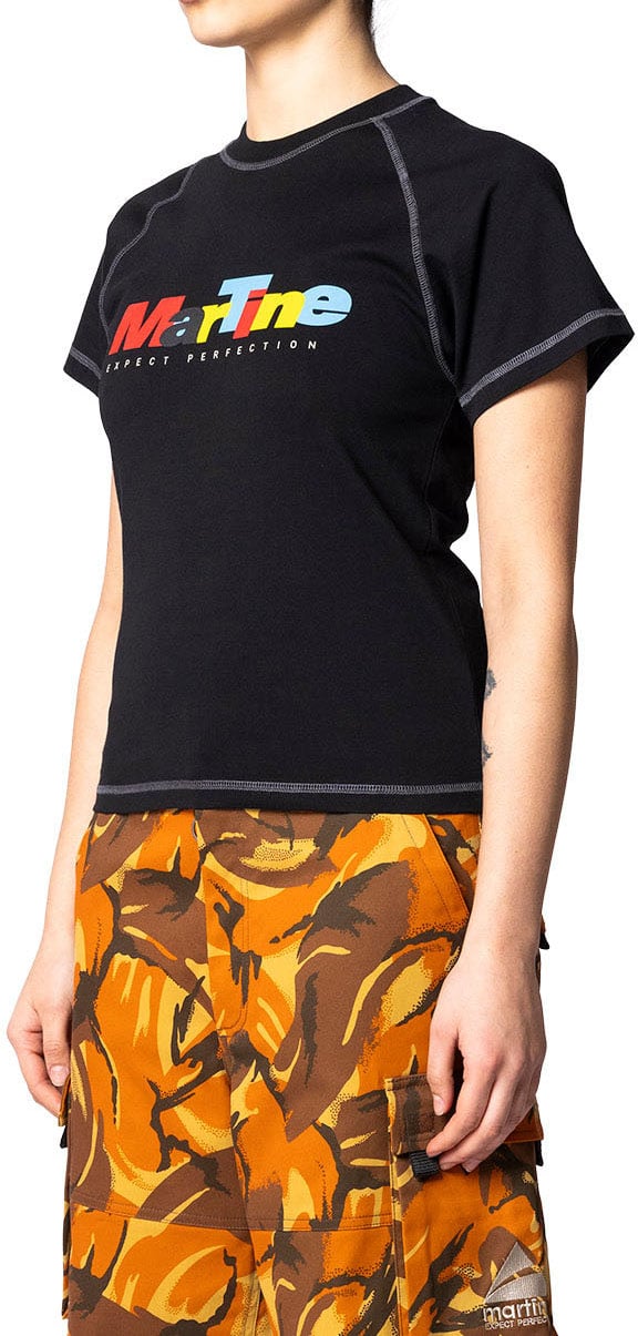 Martine Rose RAGLAN SHRUNKEN T-SHIRT BLACK Divers