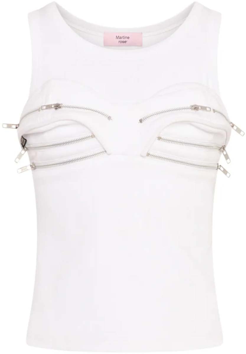 Martine Rose Womens Bumbag Vest White Wit