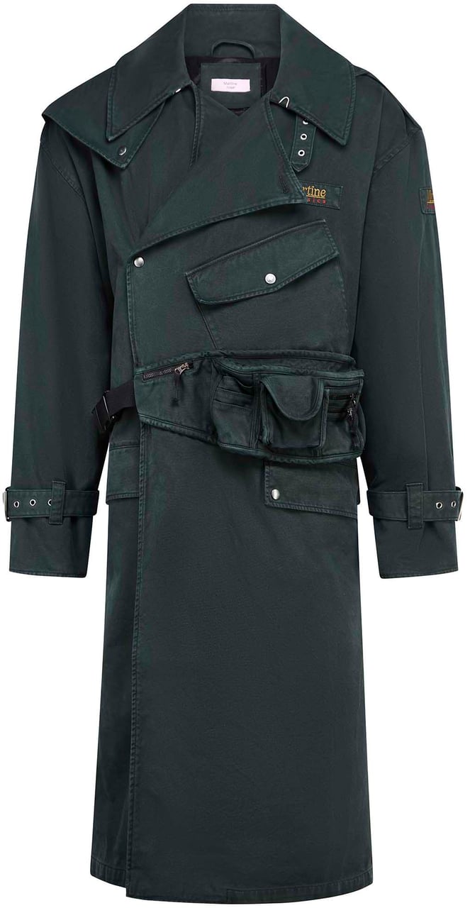Martine Rose Coats Verde Scuro Groen