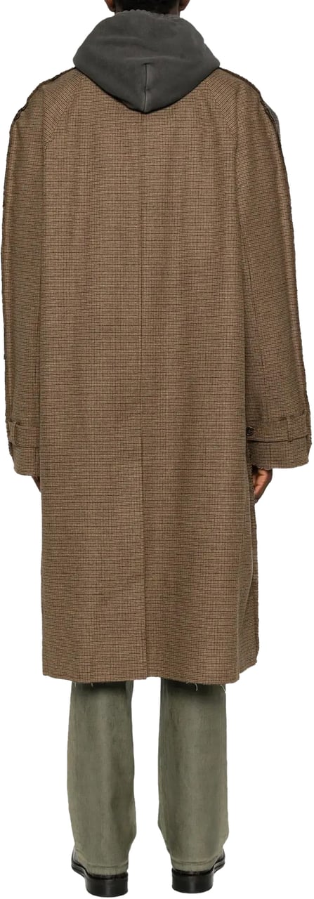 Martine Rose Half & Half Overcoat Brown Bruin
