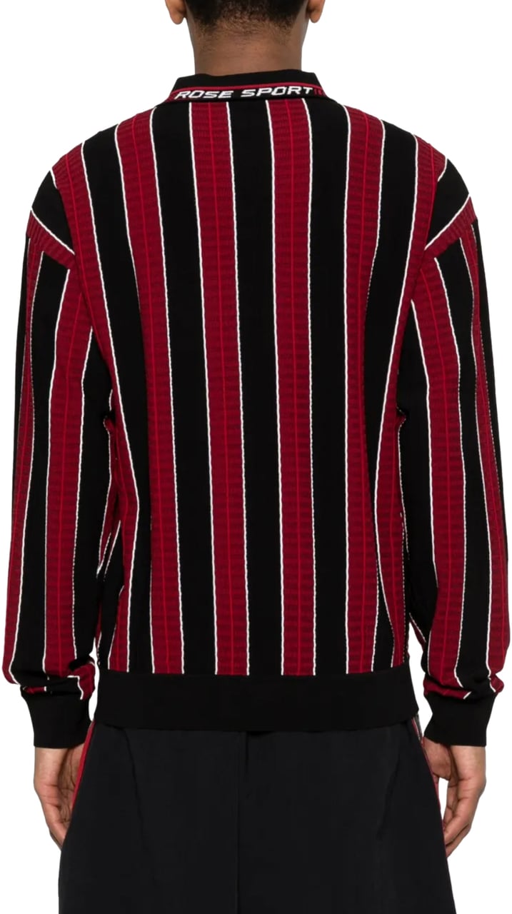 Martine Rose Logo Polo Red Black Zwart
