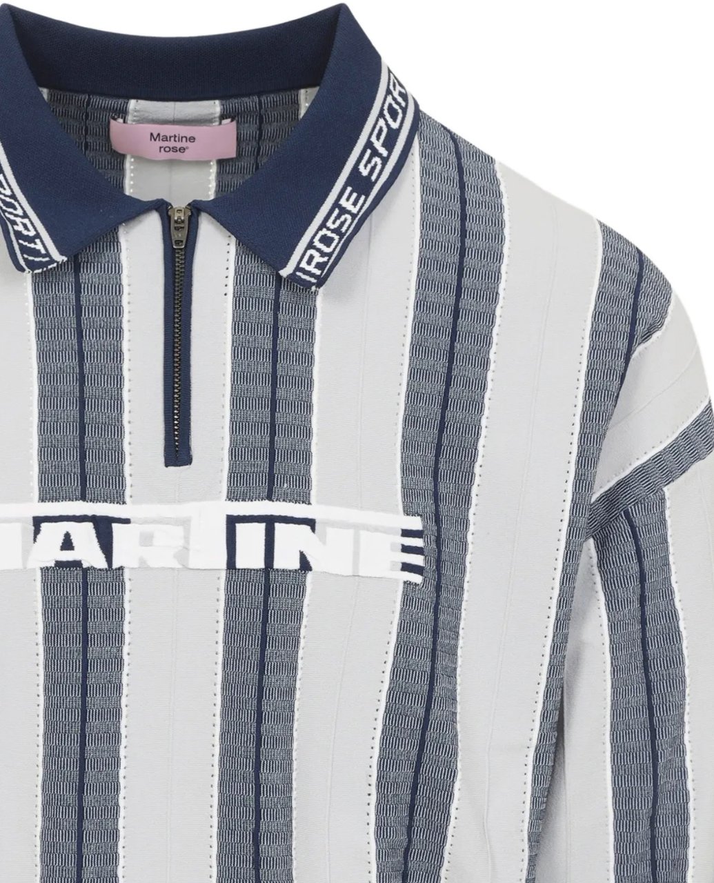 Martine Rose Logo Polo Blue Grey Grijs