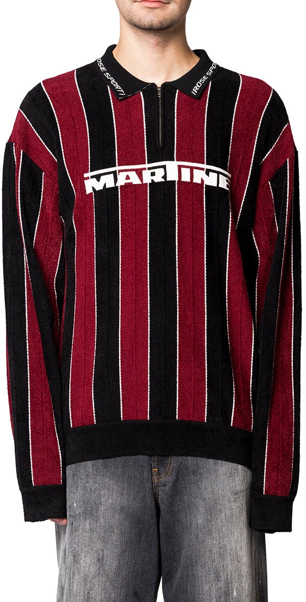 Martine Rose SPORTY LOGO POLO BLACK Zwart