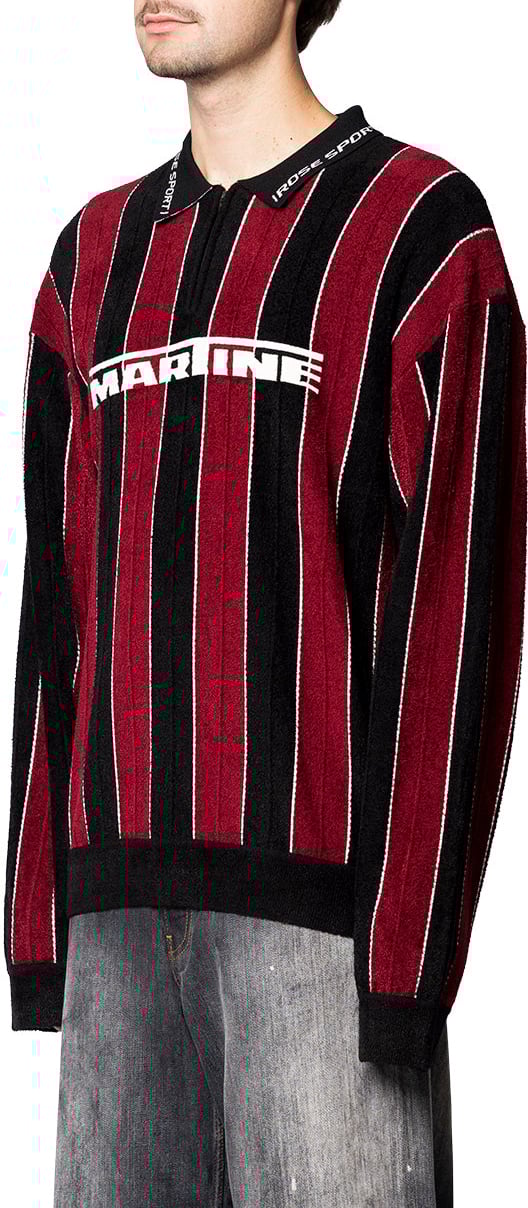 Martine Rose SPORTY LOGO POLO BLACK Zwart