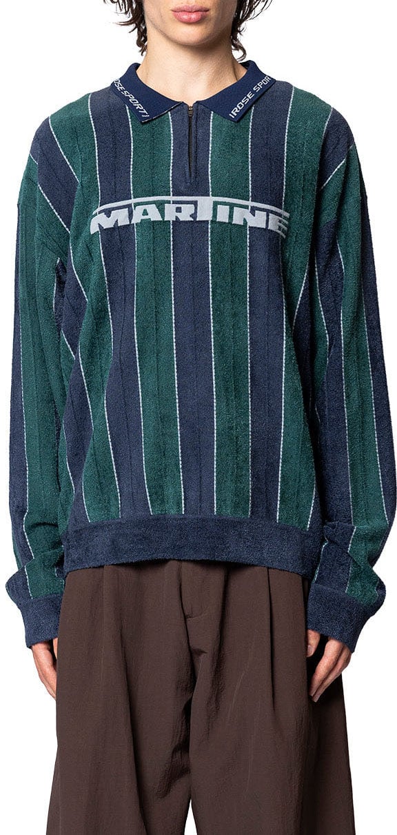 Martine Rose SPORTY LOGO POLO GREEN Groen