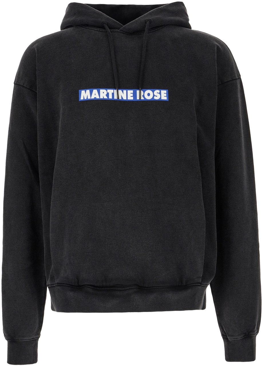 Martine Rose Martine Rose Charcoal cotton oversize sweatshirt Zwart