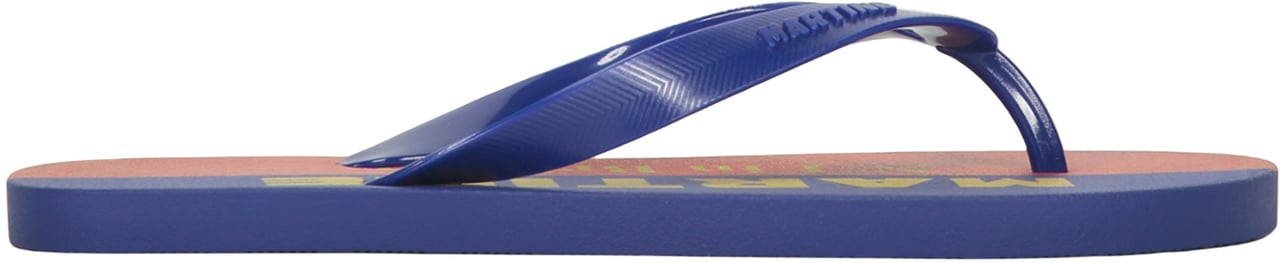 Martine Rose Logoed rubber flip-flop Blauw