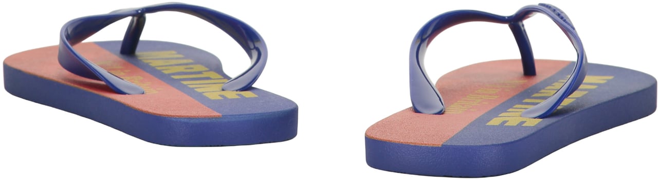 Martine Rose Logoed rubber flip-flop Blauw