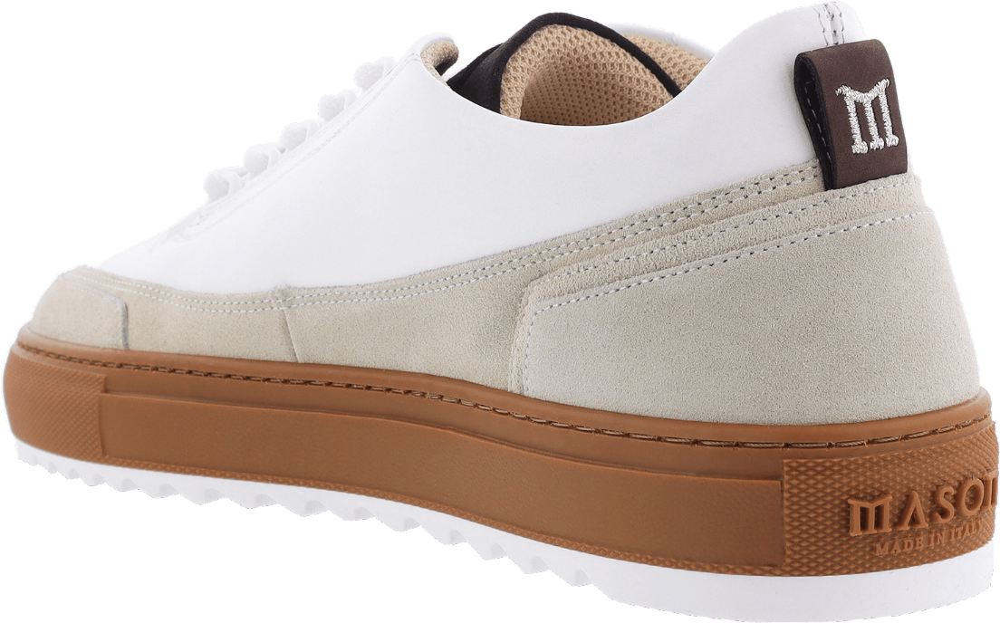 Mason Garments Heren Firenze Sneaker Beige/Wit Beige