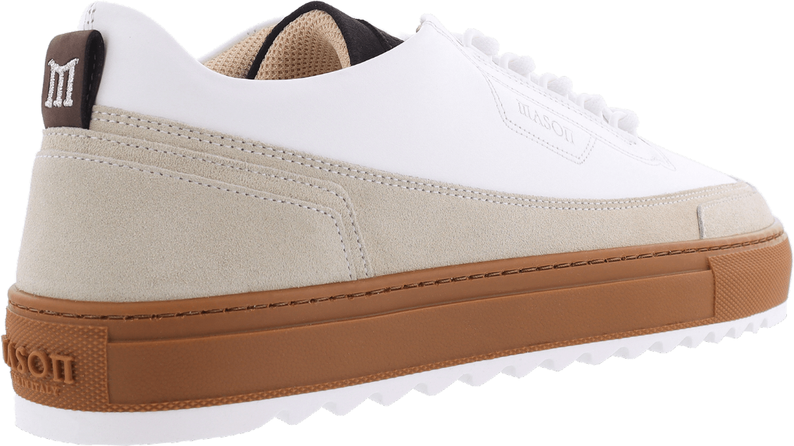 Mason Garments Heren Firenze Sneaker Beige/Wit Beige
