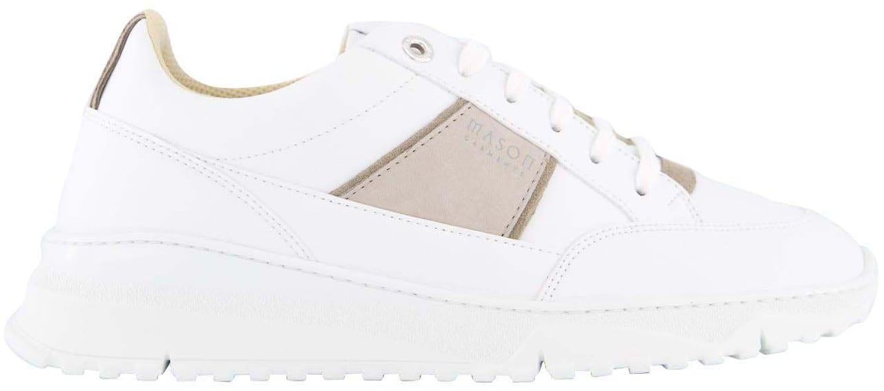 Mason Garments Heren Tia Runner Sneaker Wit Wit