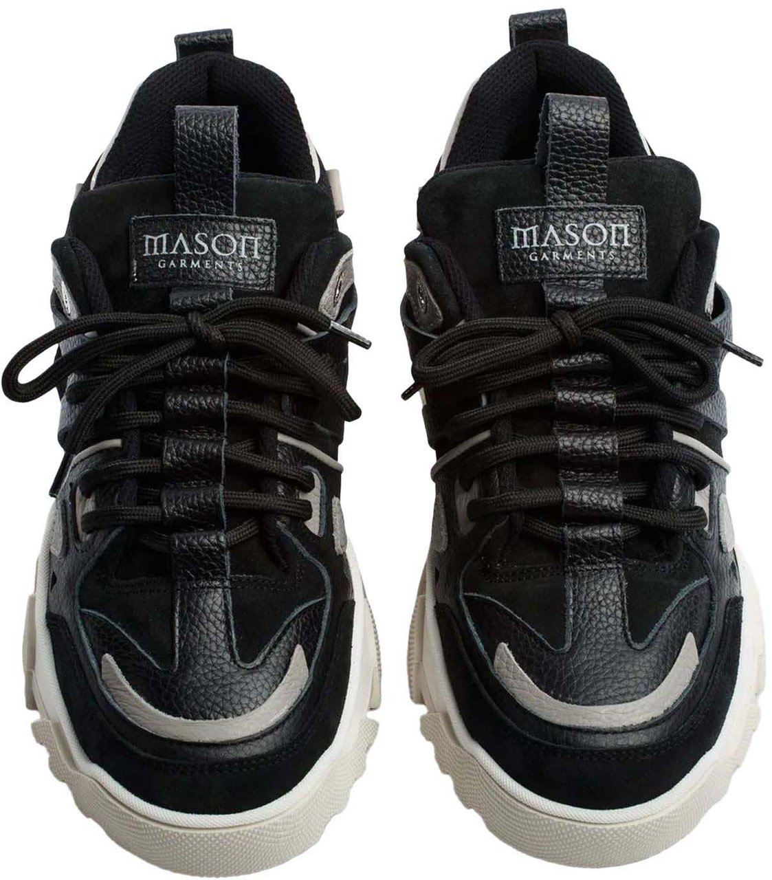 Mason Garments Heren Genova Sneaker Zwart Zwart