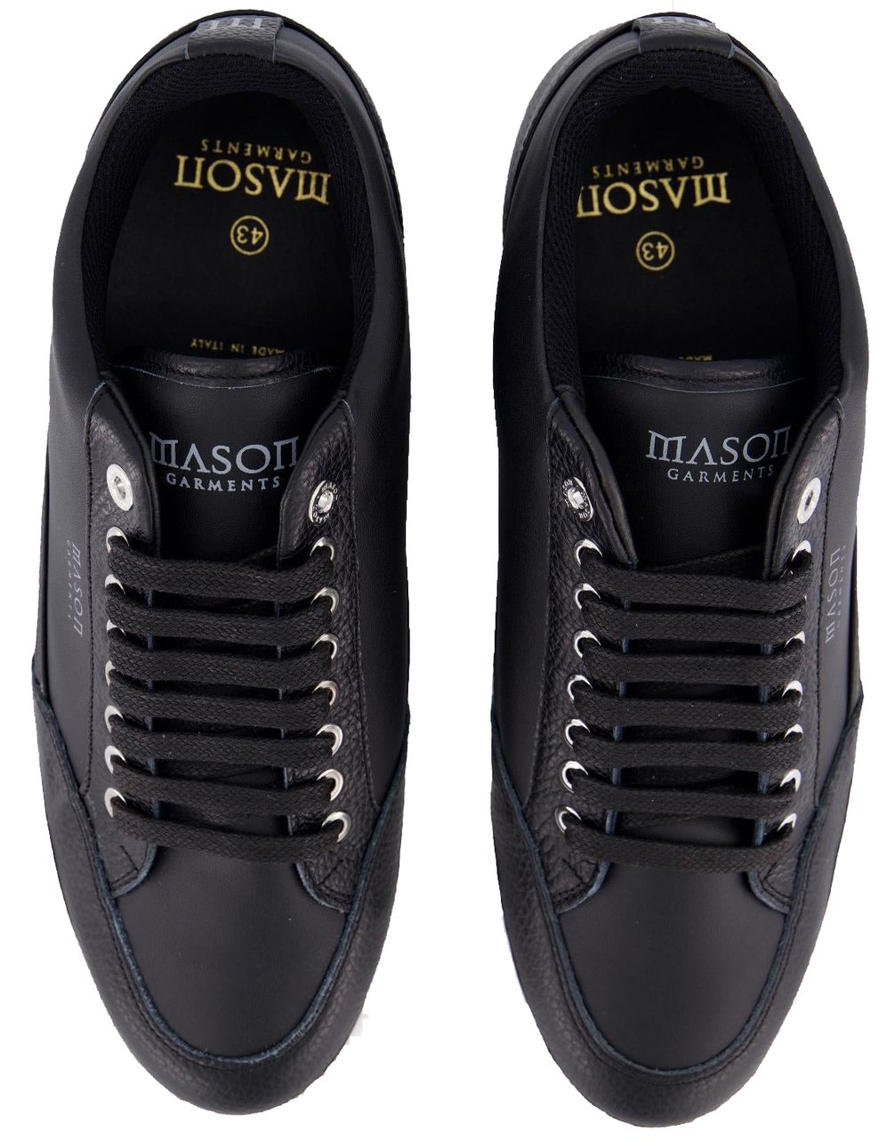 Mason Garments Heren Tia Bicolore Sneaker Zwart Zwart