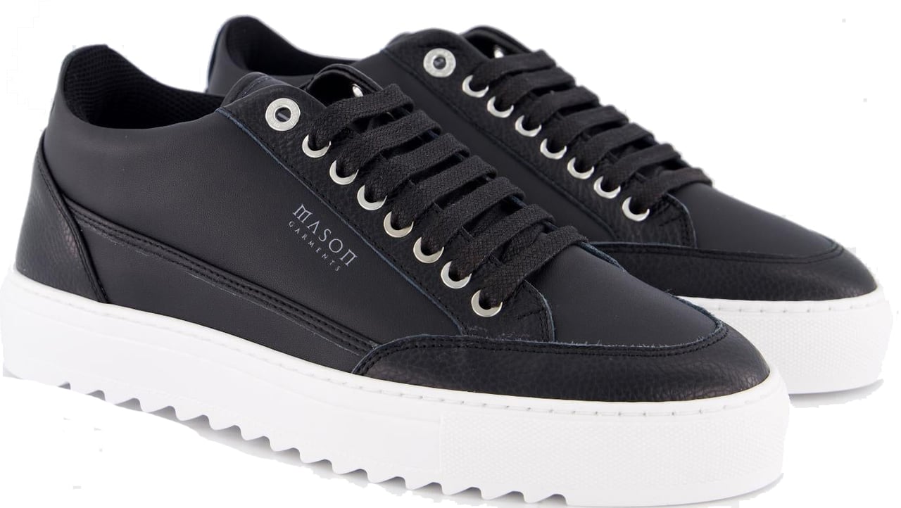 Mason Garments Heren Tia Bicolore Sneaker Zwart Zwart