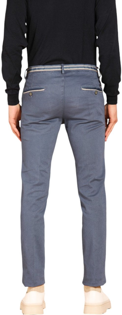 Mason's Chino coton stretch Indigo Ceinture Rayée Torino Winter Mason's Homme N3 MBE130 251 Blauw