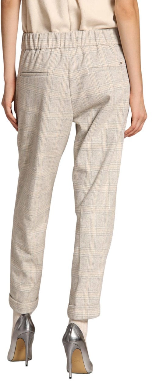 Mason's Pantalon Prince de Galle Ecru Gris élastique Easy Jogger Mason's Femme JERT212 Divers