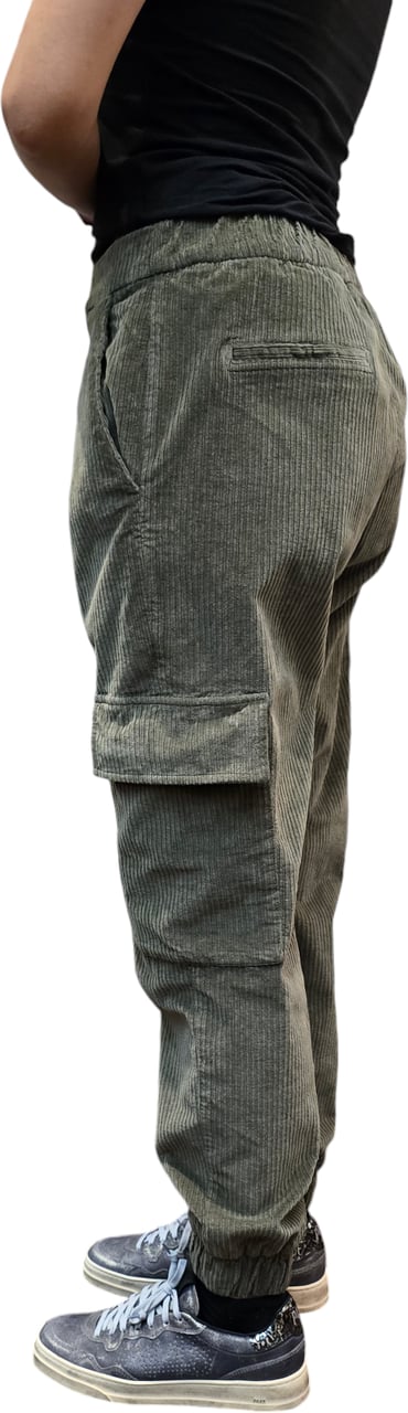 Mason's Pantalon Cargo Velours Kaki Easy Cargo VBE033 462 Mason's Femme Divers