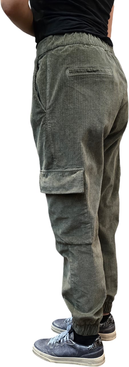 Mason's Pantalon Cargo Velours Kaki Easy Cargo VBE033 462 Mason's Femme Divers