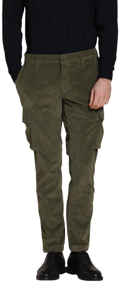 Mason's Pantalon cargo velours côtelé double vert Cargo Chile Masons homme 2PN29073 VBE033 464 Groen