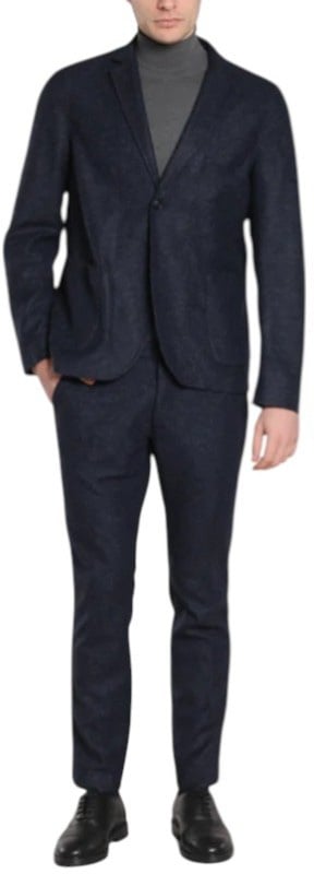 Mason's Veste jersey bleu chiné Roma Mason's Homme 9GC3880 MTE852 012 Blauw