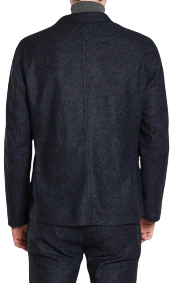 Mason's Veste jersey bleu chiné Roma Mason's Homme 9GC3880 MTE852 012 Blauw