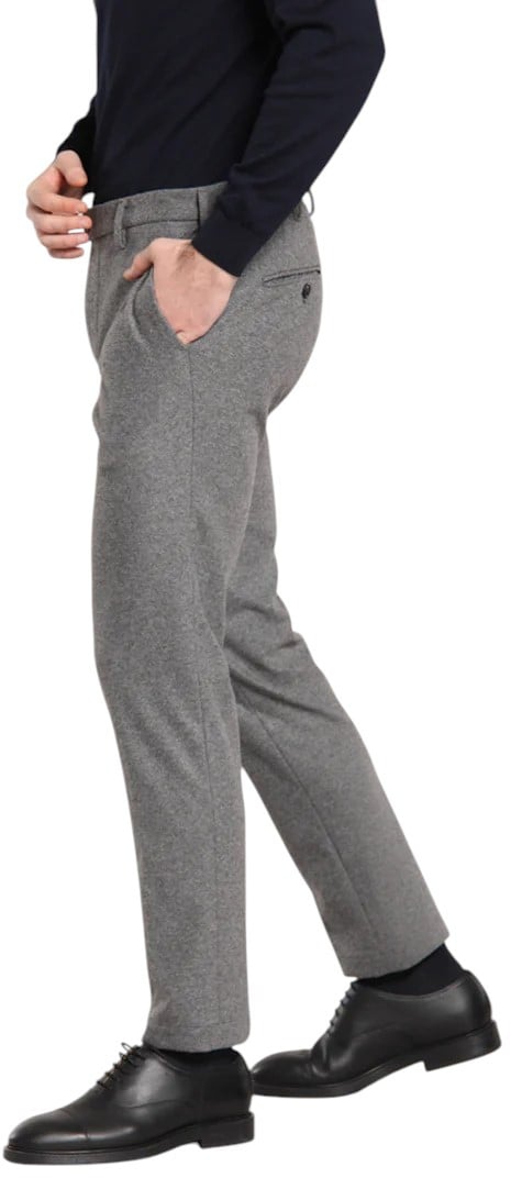 Mason's Pantalon chino jersey flanelle grise NewYork Style Masons homme 9PF28960 JERT404 019 Grijs