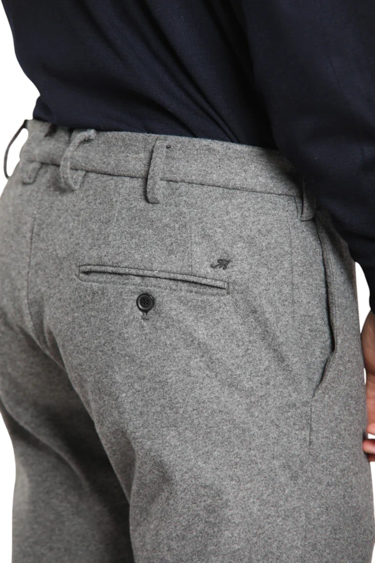 Mason's Pantalon chino jersey flanelle grise NewYork Style Masons homme 9PF28960 JERT404 019 Grijs