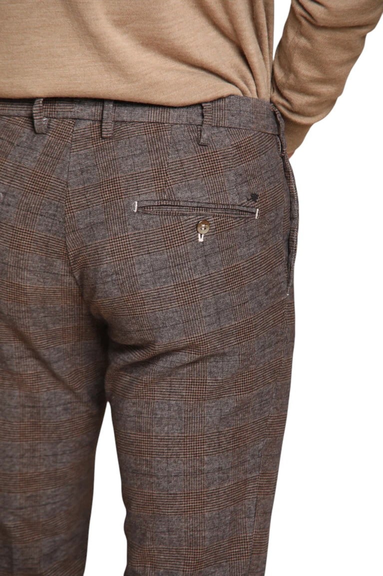 Mason's Pantalon prince de galle gris bleuté brun doux NewYork Style Mason's Homme 9PN28963 CBE281 020 Divers