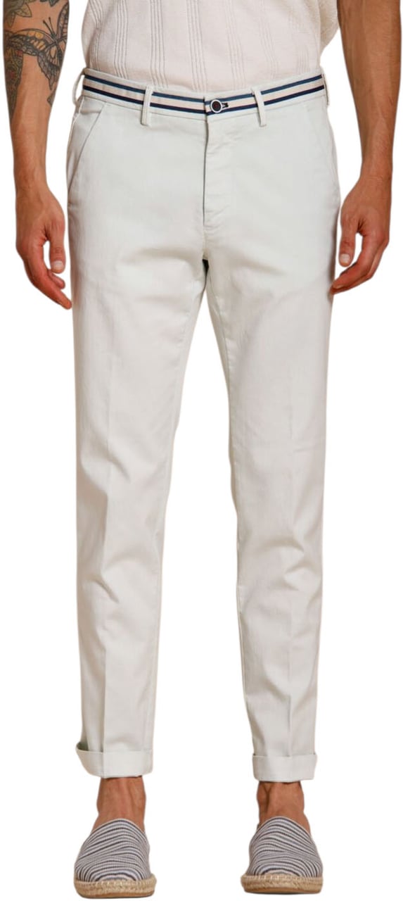 Mason's Chino Torino summer vert d'eau ganse crème bleu Masons Homme 9PN2R 2863N1 NBE098 417 Divers