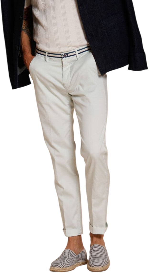 Mason's Chino Torino summer vert d'eau ganse crème bleu Masons Homme 9PN2R 2863N1 NBE098 417 Divers