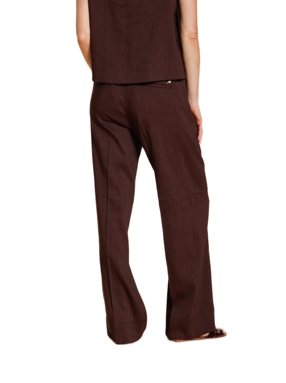 Mason's Relaxed Wide-Leg Trousers With Drawstring Waistband Zwart