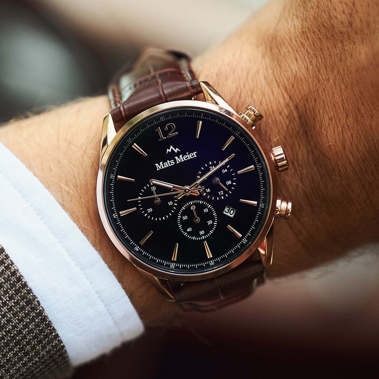 Mats Meier Grand Cornier Chrono Horloge Zwart