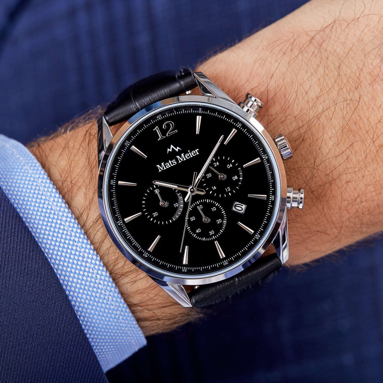 Mats Meier Grand Cornier Chrono Horloge Zilver