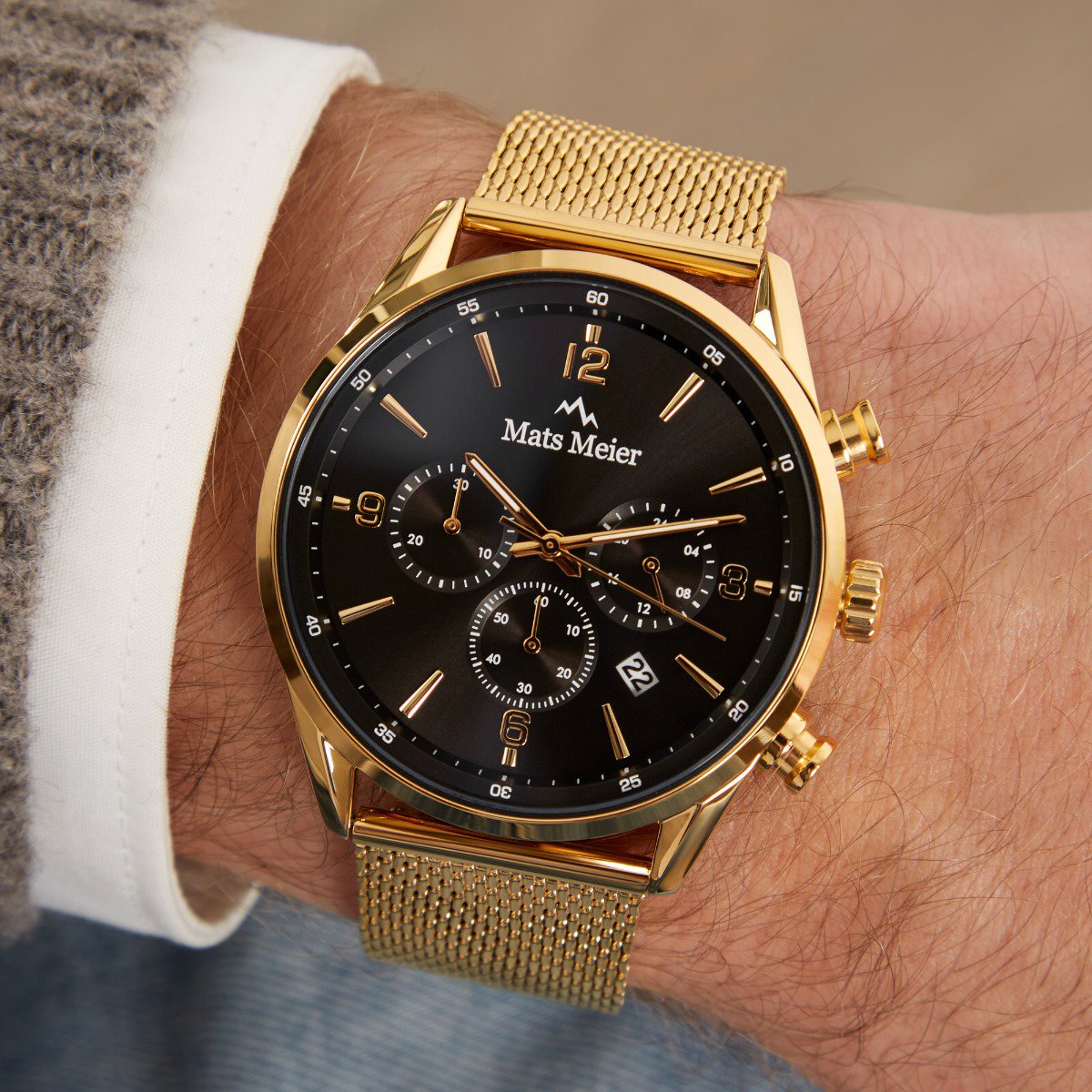 Mats Meier Grand Cornier Horloge Zwart