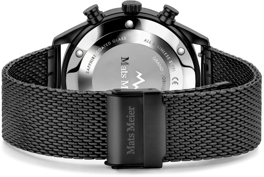 Mats Meier Grand Cornier Horloge Zwart