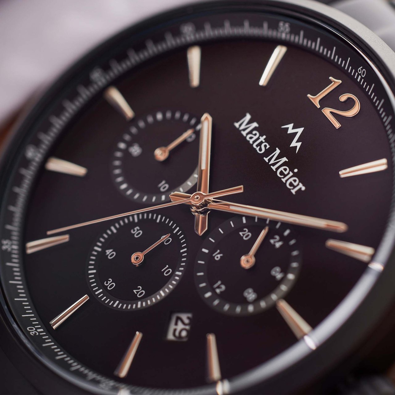 Mats Meier Grand Cornier Chrono Horloge Zwart